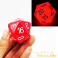 Bescon Jumbo Glowing D20 38MM, Big Size 20 Sides Dice Glow In Dark, Big 20 Faces Cube 1.5 inch